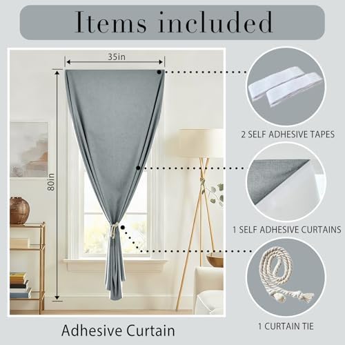 100% Blackout Self Adhesive Portable Curtains - Image 6