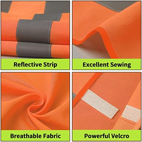 Safety Vest, Reflective High Visibility Construction Vest - Image 3