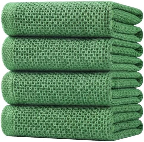 Homaxy 100% Cotton Oversized Waffle Weave Kitchen Towels 4-Pack by Homaxy