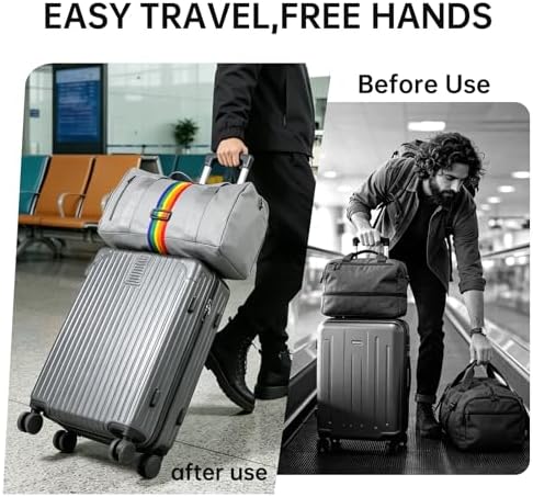 2 Pack Adjustable Luggage Connector Straps - Image 2