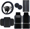 NBTEPEM 10 Pcs Car Floor Mats Full Set Car Accessories, Microfiber Leather by NBTEPEM