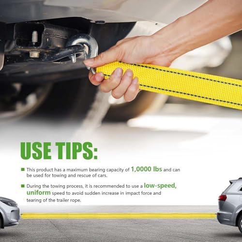 4 Pack Heavy Duty Tow Strap Rope - Image 4