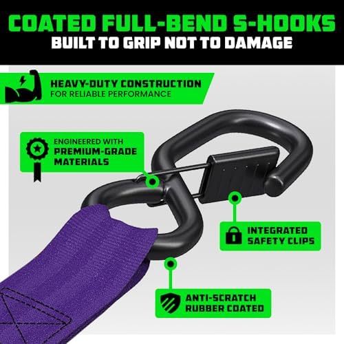 Rhino USA Retractable Ratchet Straps - 1in x 10ft - Image 4