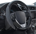 Motor Trend GripPlus Black Carbon Fiber Steering Wheel Cover, Standard 15 inch by MotorTrend