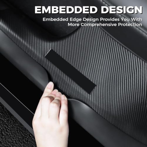 4 Pcs Door Sill Protector for Tesla Model Y 2019-2024 Only for 5 Seater - Image 5