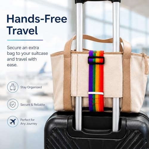3PCS Elastic Luggage Straps for Suitcases, Strong Adjustable Luggage Connector - Image 2