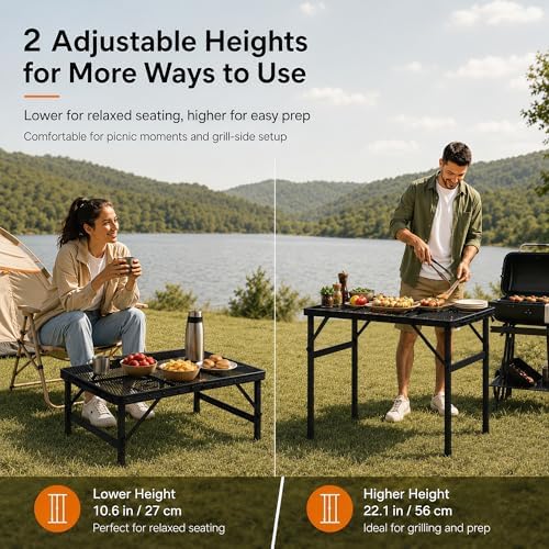 Folding Grill Table Camping Table - Image 5