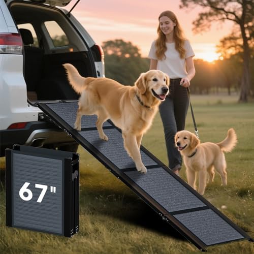 HBTower 67" L x 17.3" W Folding Dog Car Ramp by HBTower