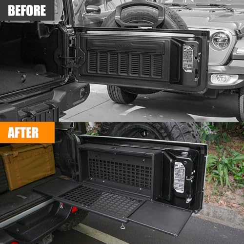 Tailgate Table Rear Foldable Cargo Shelf Tailgate Table Storage Lock Box MOLLE - Image 2