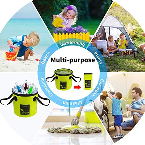 Collapsible Bucket 5 Gallon Container Folding Water Bucket Portable Wash Basin - Image 6