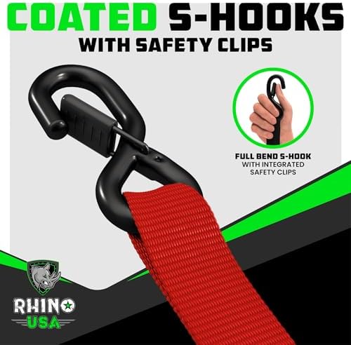 Rhino USA Heavy Duty Ratchet Tie Downs - Image 5