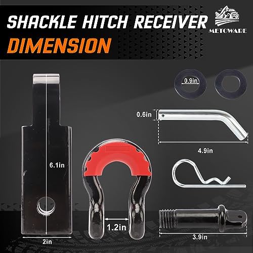 METOWARE Heavy Duty Tow Strap Recovery Kit - Image 6