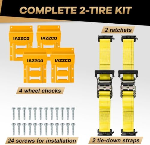 UTV Wheel Chock Tie Down Kit, 4500lb Break Strength - Image 6