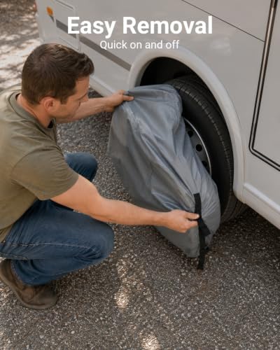 RV Tire Covers Set of 4, Fits 23"to 26" Tires - Image 4