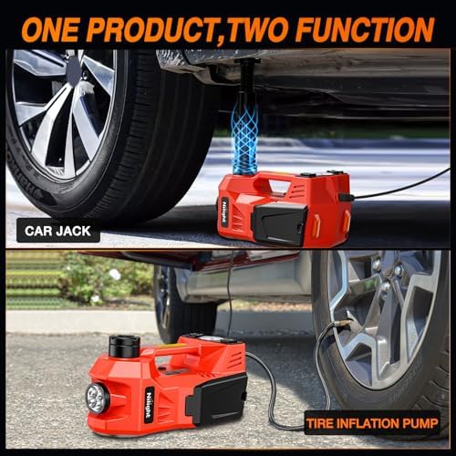 Nilight Electric Car Jack 5 Ton 12V Hydraulic Floor Jacks w Impact Wrench - Image 2
