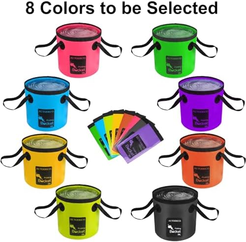 2 Pack Collapsible Bucket 5 Gallon Container Folding Water Bucket Portable Wash - Image 7