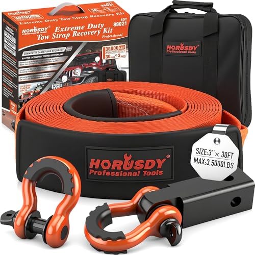 HORUSDY Nylon Heavy Duty Tow Strap Recovery Strap by HORUSDY