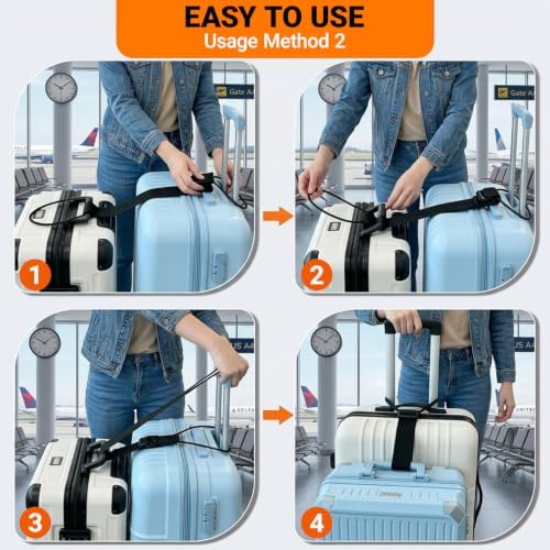 2 Pack Luggage Connector Straps–Add A Bag Hands-Free Suitcase Connector - Image 7