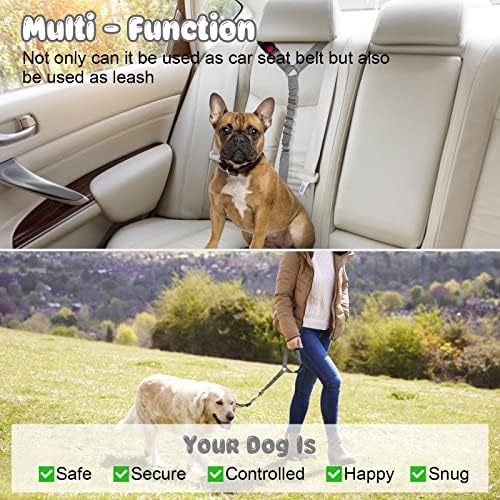 BWOGUE Dog Seat Belt for Car, Adjustable Headrest Restraint Safety Lead - Image 6