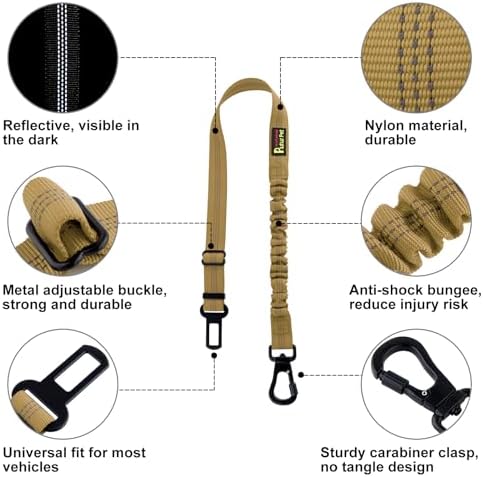 Plutus Pet Dog Seat Belt for Car, Adjustable Harness - Image 2