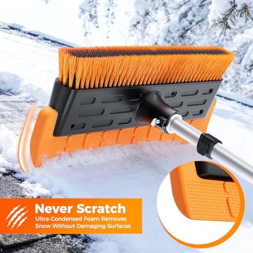 Year-Round Roof Rakes for Snow, Leaves & Moss – 16” No-Scratch Foam Blade & - Image 2