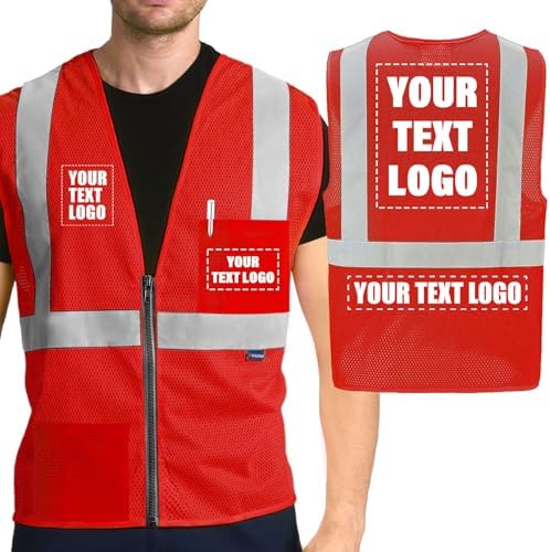 AYKRM 2 Pocket Mesh High Visibility Reflective Safety Vest by AYKRM