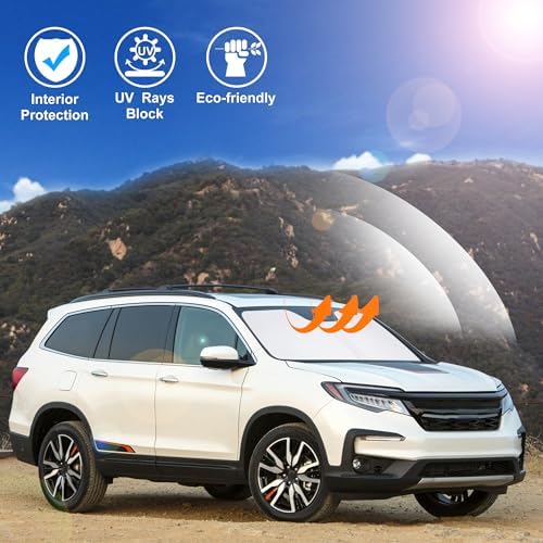 Windshield Sun Shade for 2009-2015 Honda Pilot Accessories - Image 5