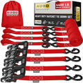 AUGO Heavy Duty Ratchet Straps & Soft Loops – Pack of 4 Extra Strong 1.5” by by AUGO