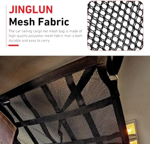 Car Ceiling Cargo Net, Double-Layer Overhead Storage Mesh Organizer, 31.5 x - Image 4