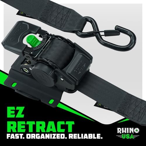 Rhino USA Bed-Mounted Retractable Ratchet Straps - Image 3
