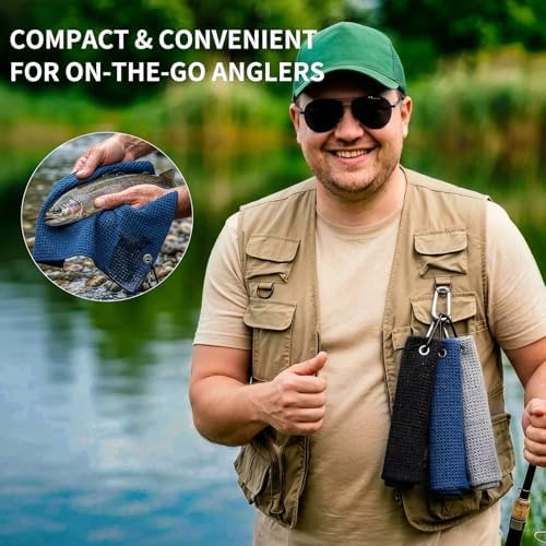 Fishing Towel with Clip, Golf Towel - Image 6