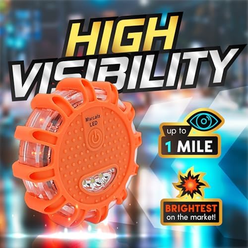 MARCALA 3‑Pack LED Road Flares | DOT Compliant Emergency Lights - Image 3