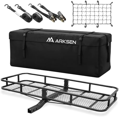 ARKSEN 60" x 23" x 5.5" Hitch Cargo Carrier, 500 Lbs Capacity Luggage Rack by ARKSEN