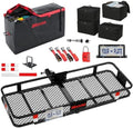 Mockins 48"x18"x6" Folding Trailer Hitch Cargo Carrier & 15 CuFt Cargo Bag by Mockins