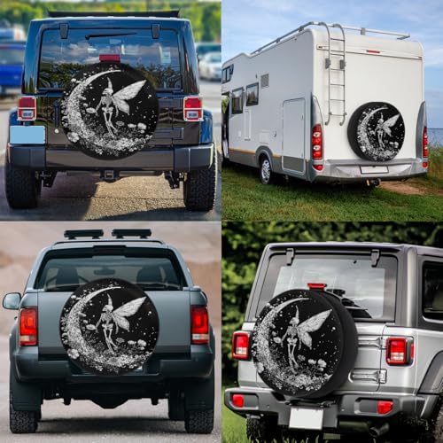 Pretty Skull Moon Spare Tire Cover Dust-Proof Wheel Protector - Image 6