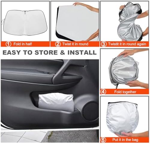 Foldable Front Windshield Sunshade fit - Image 6