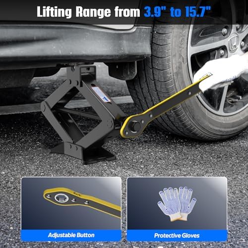 Car Jack Kit, 3 Ton Scissor Jack - Image 5