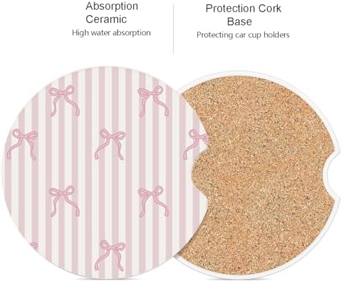 Ceramic Car Coasters – Absorbent Car Cup Holder Coaster Set - Image 6