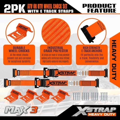XSTRAP STANDARD Wheel Chock E-Track Tie Down Straps Kit - Image 5
