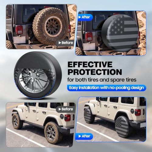 Moonet PVC Leather Tire Cover, Universal Fit 30-32" - Image 6