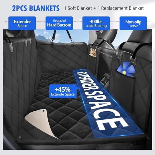 Hard Bottom Dog Car Seat Cover for Back Seat, - Image 2