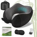 Cirorld Neck Pillow for Traveling, Travel Pillows for Airplanes Snow Black by CIRORLD