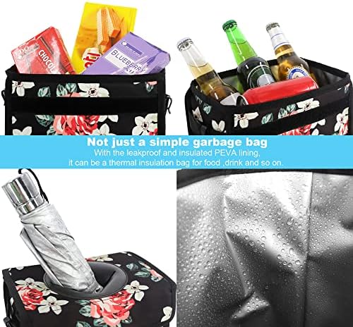 Femuar Car Trash Can Leak Proof Car Trash Bag Waterproof Car Garbage Can - Image 4