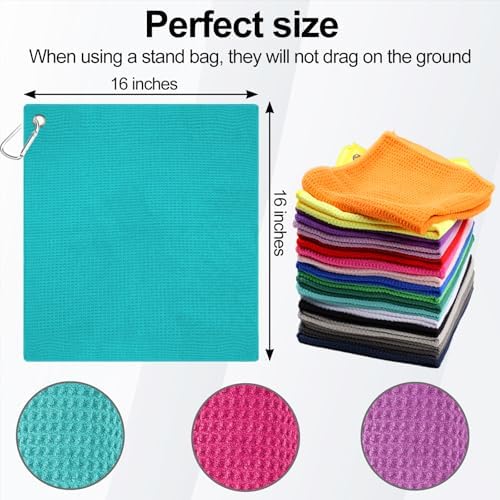 3 Pack 16" X 16" Golf Towels for Golf Bags, 3 DarkRed - Image 6