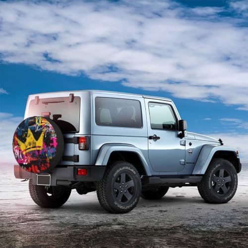 Graffiti Spare Tire Cover Waterproof Wheel Cover 16 Inch Universal Fit - Image 3