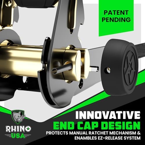 Rhino USA Ratchet Straps Tie Downs - 1in x 15ft - Image 3