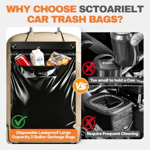 200 Pcs Hanging Car Trash Bags, Disposable Leak-proof Garbage Can - Image 3