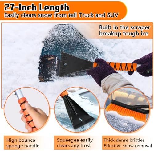 Snow Brush & Ice Scraper, 27 Inch, Ice Scrapers - Image 5