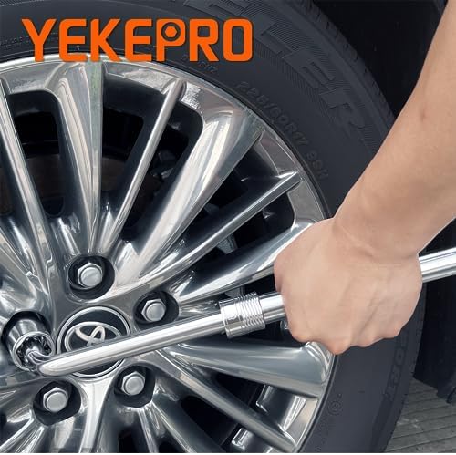 Extendable Lug Wrench with Flip Sockets, 4-in-1 Tire Tool Set - Image 6