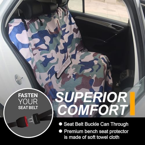 Back Seat Cover for Car Trucks Van SUV Jeep, Waterproof Rear Bench Towel Seat - Image 2